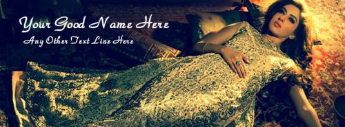 Beautiful Dress FB Cover With Name 
