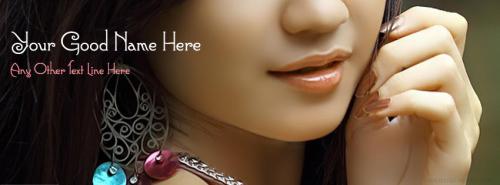 Beautiful Face FB Cover With Name 
