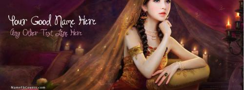 Beautiful Traditional Girl FB Cover With Name 