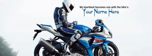 Bike Lover FB Cover With Name 