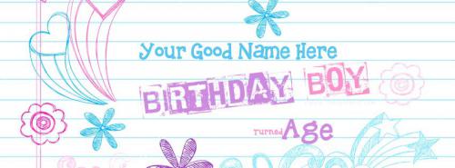 Birthday Boy FB Cover With Name 