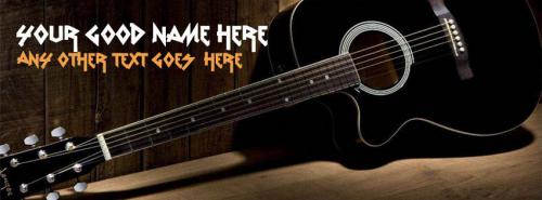 Black Guitar FB Cover With Name 
