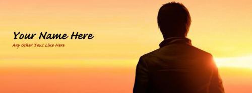 Boy and Sunset FB Cover With Name 