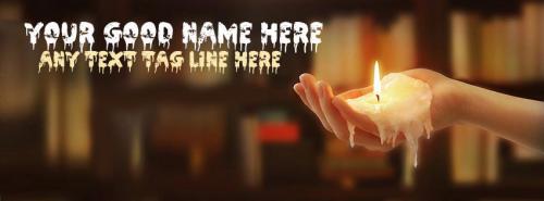 Candle melting on hand FB Cover With Name 