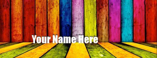 Colorful Wall FB Cover With Name 