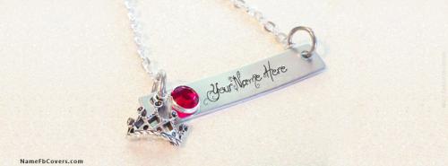 Crown Necklace FB Cover With Name 