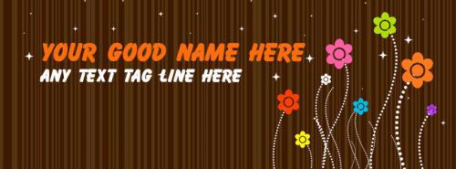 Cute Little Flowers FB Cover With Name 