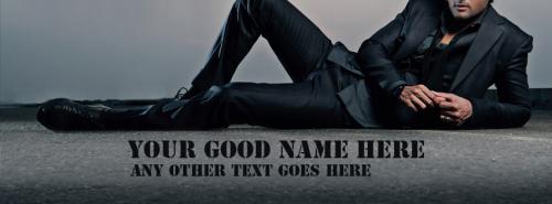 Dashing Guy FB Cover With Name 
