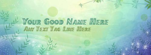 Floral Pixel FB Cover With Name 
