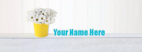 Flowers Bucket FB Cover With Name 