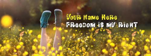 Freedom is my right FB Cover With Name 