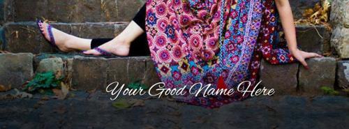 Girl in Casuals FB Cover With Name 