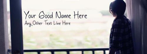 Girl Waiting FB Cover With Name 