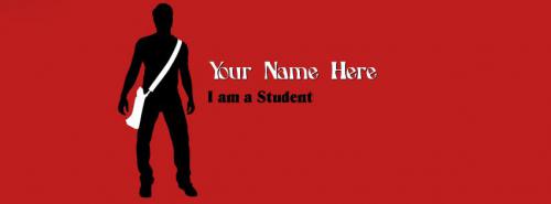 I am a Student - Boy FB Cover With Name 