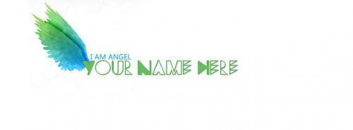 I AM ANGEL FB Cover With Name 