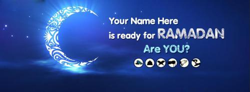 I am Ready for Ramzan FB Cover With Name 