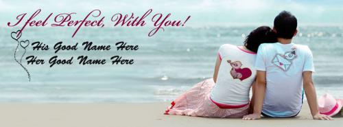 I feel Perfect with You FB Cover With Name 