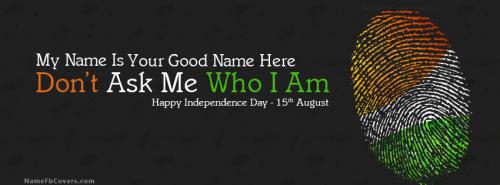 India 69th Independence Day FB Cover With Name 