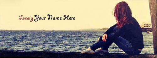 Lonely Girl FB Cover With Name 