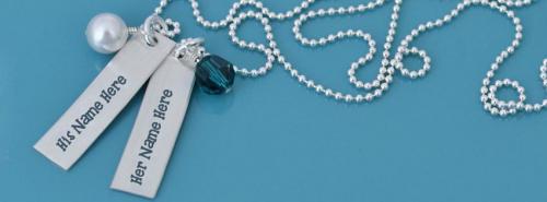 Lovely Couple Necklace FB Cover With Name 