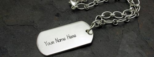 Military Tag Bracelet FB Cover With Name 