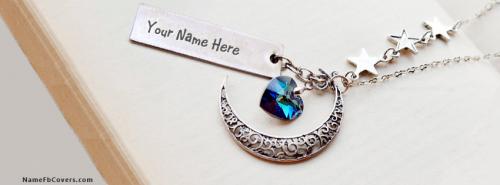 Moon Heart Necklace FB Cover With Name 