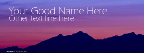 Mountain Silhouette FB Cover With Name 