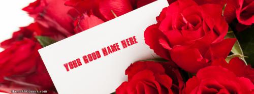 Note with Roses FB Cover With Name 