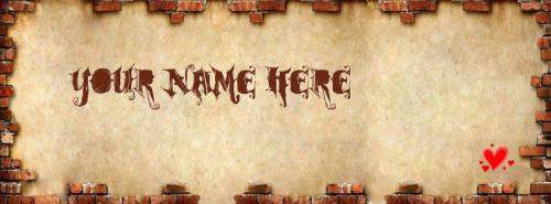 Old Bricks Wall FB Cover With Name 