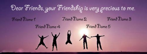 Precious Friendship FB Cover With Name 