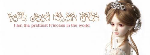 Prettiest Princess FB Cover With Name 
