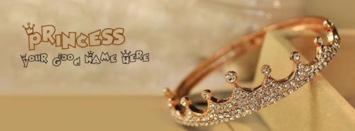 Princess Crown FB Cover With Name 