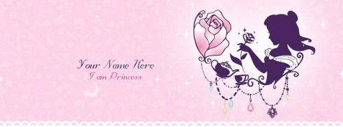Princess FB Cover With Name 