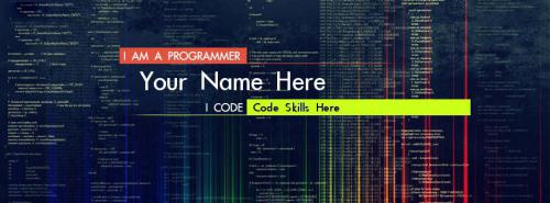 Programmer Coder FB Cover With Name 
