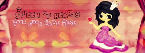 Queen of Hearts FB Cover With Name 