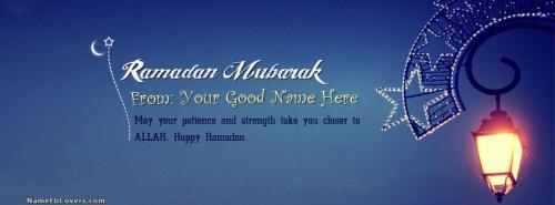 Ramadan Mubarak 2014 FB Cover With Name 
