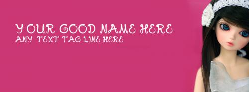 Real Cute Doll FB Cover With Name 