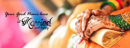 She is Married FB Cover With Name 
