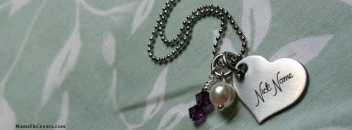 Small Heart Necklace FB Cover With Name 