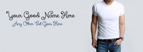 Stylish Cool Guy FB Cover With Name 