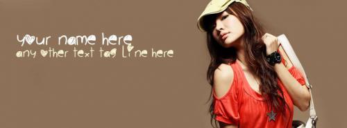 Stylish Fashion Girl FB Cover With Name 