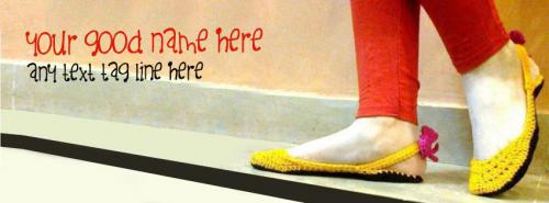 Stylish Girl Shoe FB Cover With Name 