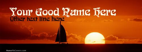 Sunset Sailing FB Cover With Name 
