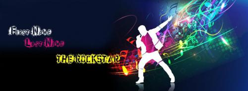 The Rock Star FB Cover With Name 