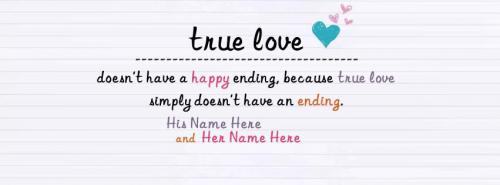True Love FB Cover With Name 