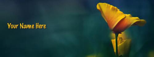 Yellow Flower FB Cover With Name 