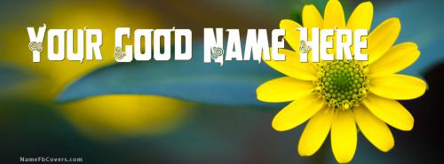 Macro Yellow Flower FB Cover With Name 