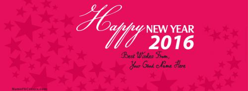 New Year Greetings FB Cover With Name 