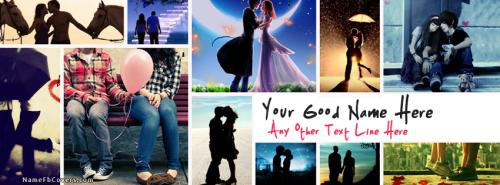 Romantic Couples FB Cover With Name 