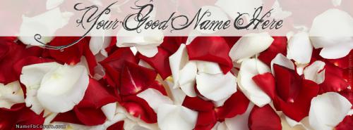 Rose Petals FB Cover With Name 